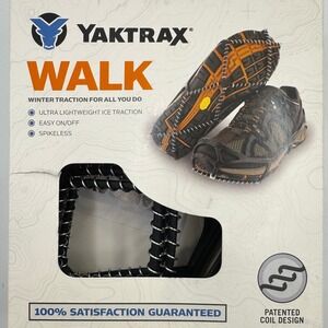 Yaktrax Walk Winter Ice Traction Device Black Size Small Spikeless Coils New